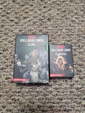 D&D Spellbook Cards - Cleric & Elemental (Black)